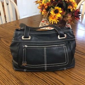 Black Tignanello Purse with lots of storage space!